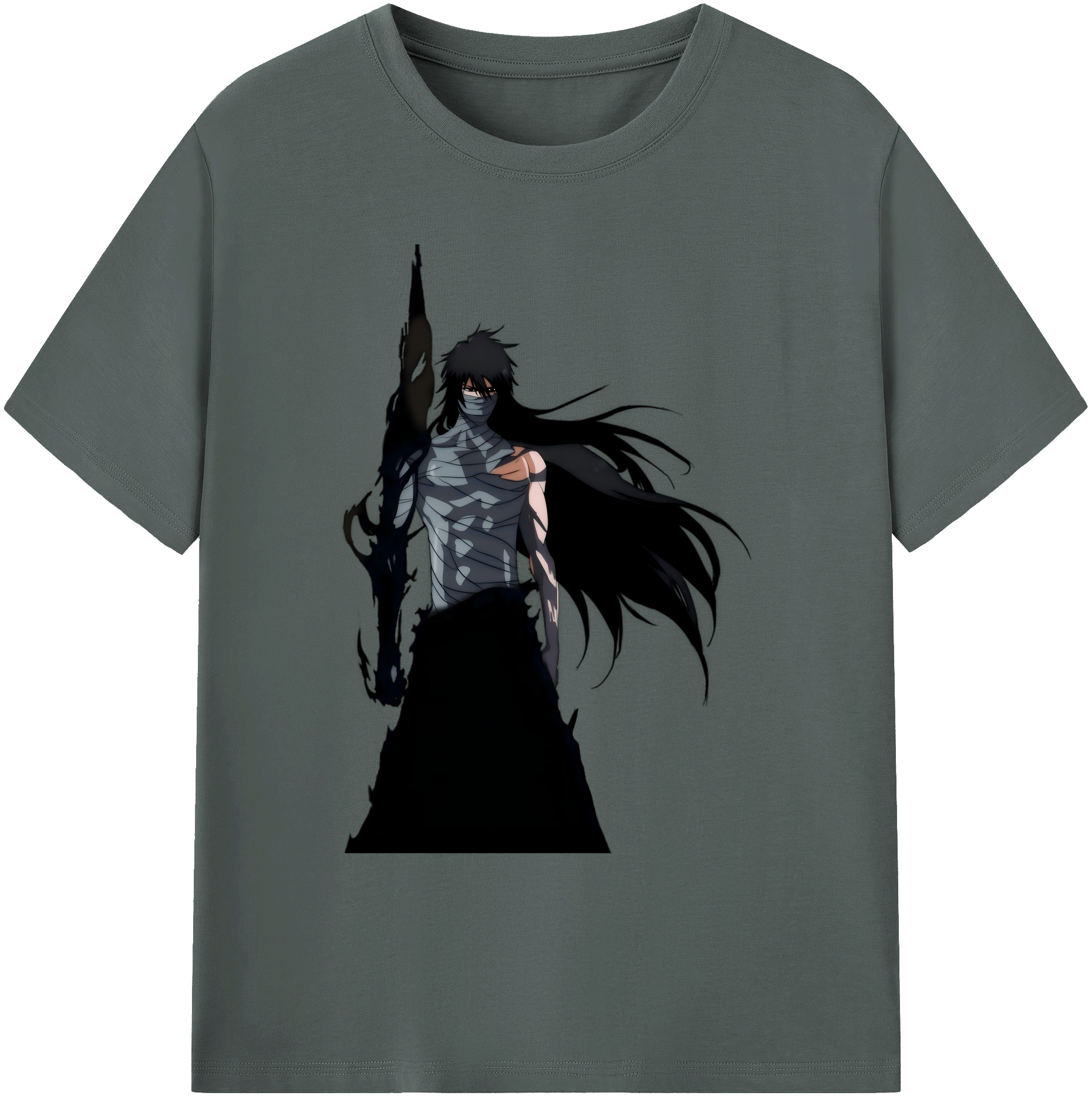 （画像用） ブリーチ 黒崎一護（くろさき いちご）BLEACH Kurosaki Ichigo 綿100％ メンズ半袖Tシャツ｜肌触りやわらか＆通気性